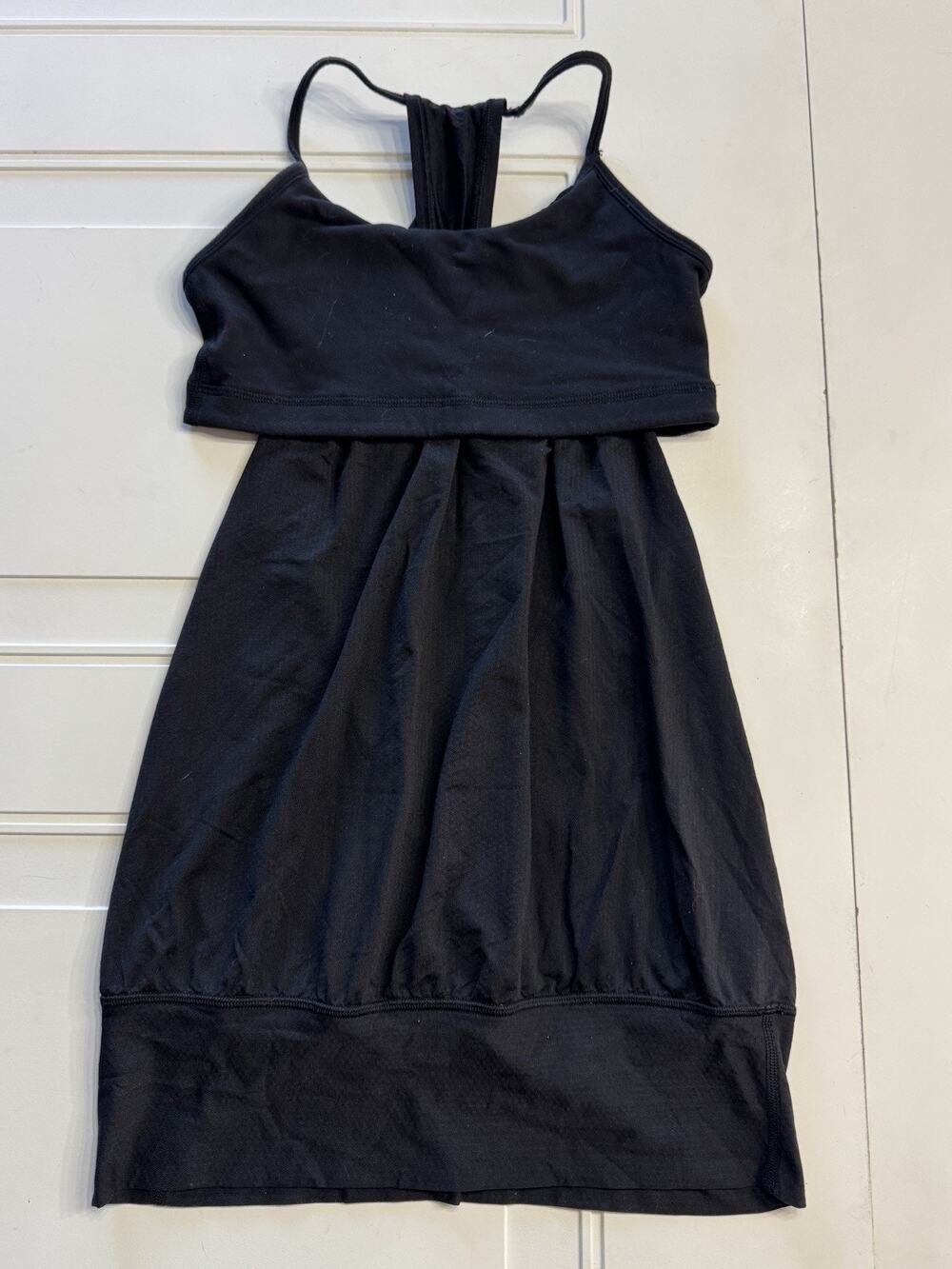 Lululemon Womens Sz 6 No Limits Tank Sports Bra Attached Black Activewear
